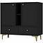 Kommode Tokyo 1  2F 2S Schwarzer Graphit 825