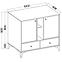 Kommode Tokyo 1  2F 2S Schwarzer Graphit 825,6