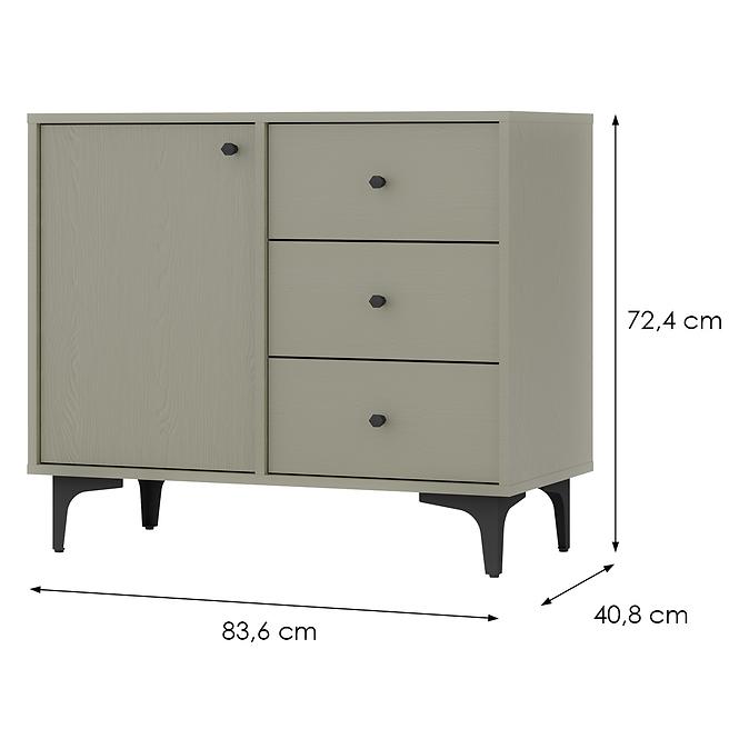 Kommode Tokyo 1  1F 3S Eukalyptus 814