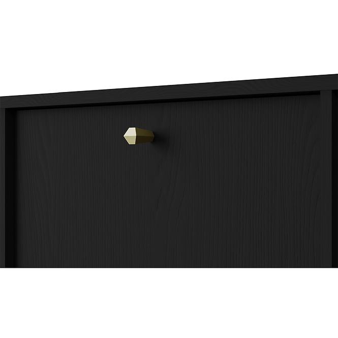 Kommode Tokyo 1  2F 2S Schwarzer Graphit 826