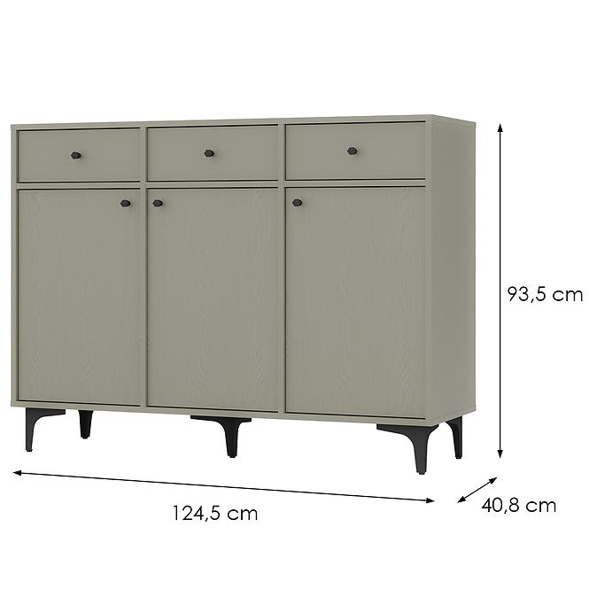 Kommode Tokyo 1  3F 3S Eukalyptus 827