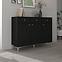 Kommode Tokyo 1  3F 3S Schwarzer Graphit 827,7