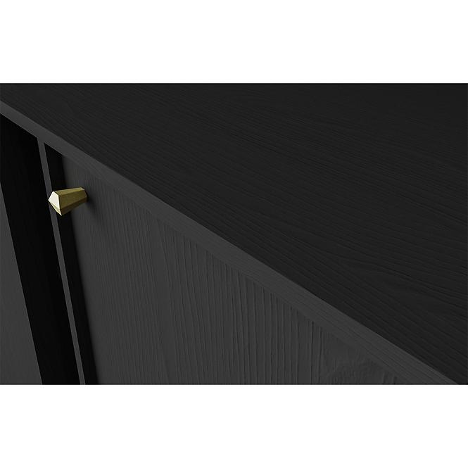 Kommode Tokyo 1  3F 3S Schwarzer Graphit 827