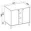 Kommode Tokyo 2  2D Schwarzer Graphit 822,6
