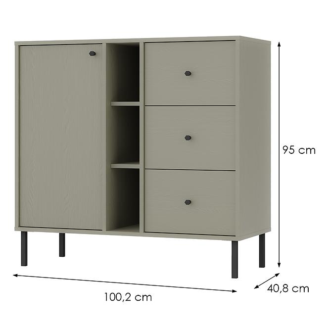 Kommode Tokyo 2  1F 3S Eukalyptus 824