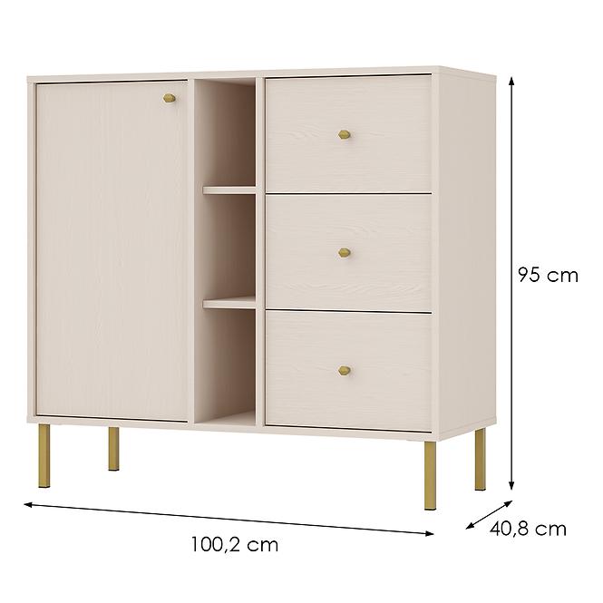 Kommode Tokyo 2  1F 3S Sandbeige 824