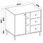 Kommode Tokyo 2  1F 3S Schwarzer Graphit 824,6
