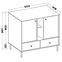 Kommode Tokyo 2  2F 2S Schwarzer Graphit 825,6