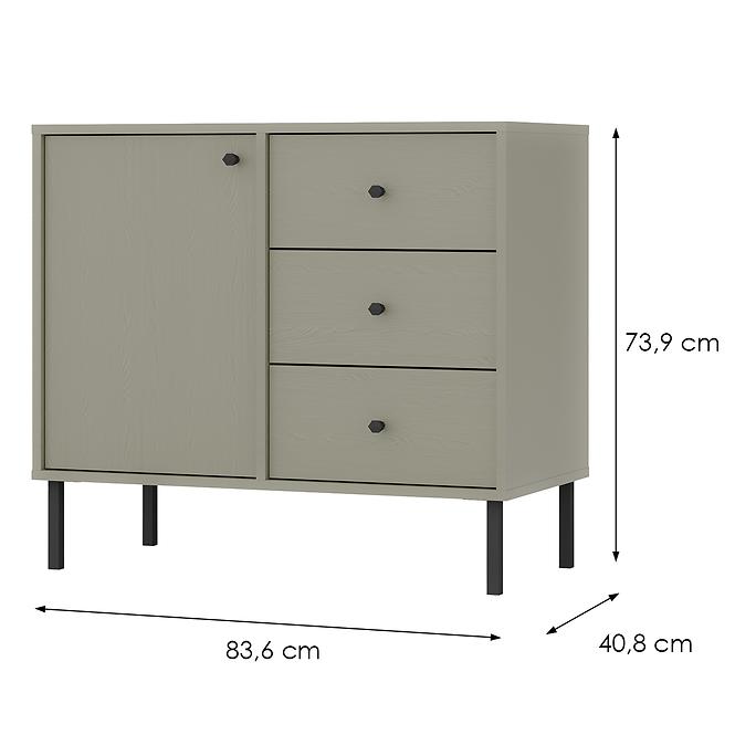 Kommode Tokyo 2  1F 3S Eukalyptus 814