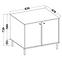 Kommode Tokyo 2  2F Schwarzer Graphit 812,6