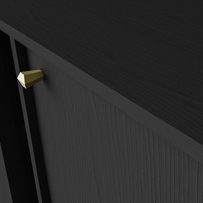 Kommode Tokyo 2  3F Schwarzer Graphit 813