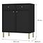 Kommode Tokyo 2  2F 2S Schwarzer Graphit 826,2