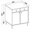 Kommode Tokyo 2  2F 2S Schwarzer Graphit 826,6