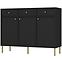 Kommode Tokyo 2  3F 3S Schwarzer Graphit 827