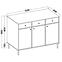 Kommode Tokyo 2  3F 3S Schwarzer Graphit 827,6