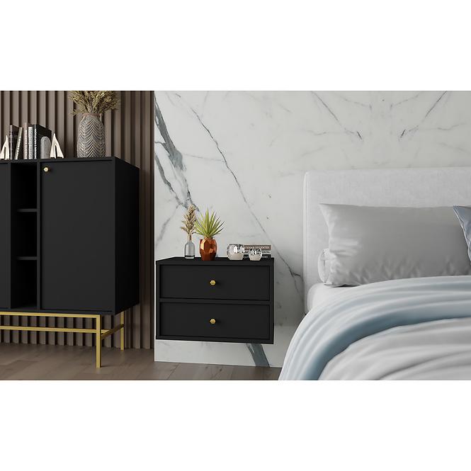 Kommode Tokyo 3  3D Schwarzer Graphit 823