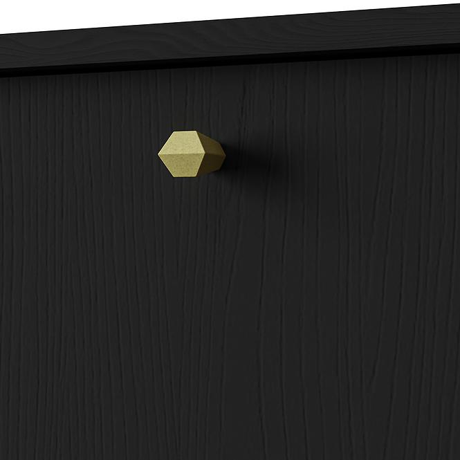 Kommode Tokyo 3  3D Schwarzer Graphit 823