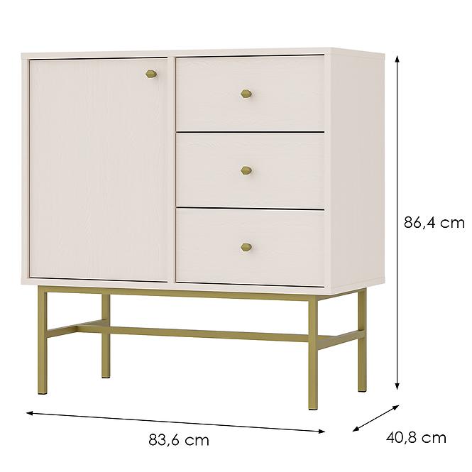 Kommode Tokyo 3  1F 3S Sandbeige 814
