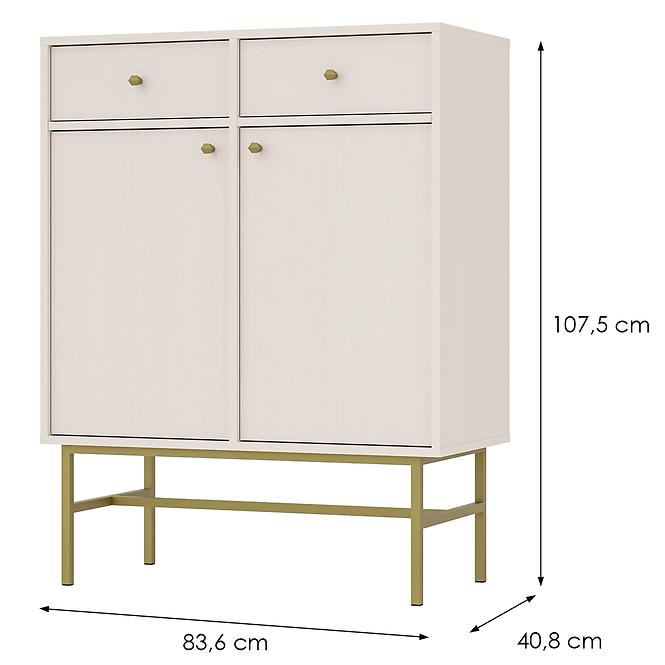 Kommode Tokyo 3  2F 2S Sandbeige 826