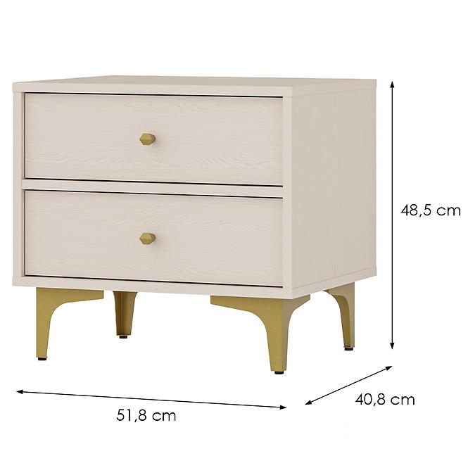 Nachttisch Tokyo 1 2S Sandbeige 801,4