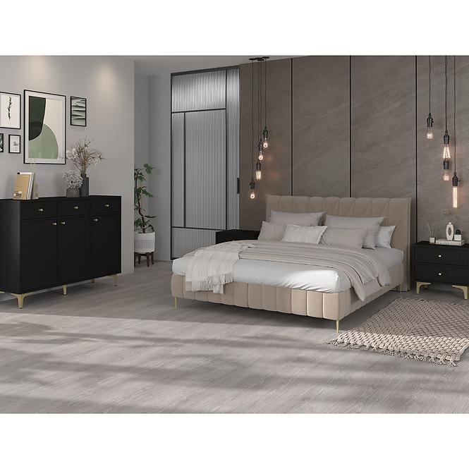 Nachttisch Tokyo 1 2S Schwarzer Graphit 801,8