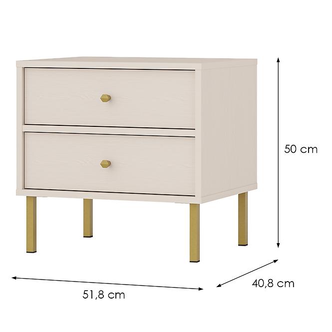 Nachttisch Tokyo 2 2S Sandbeige 801,4