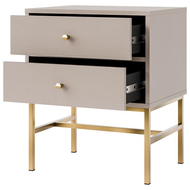Nachttisch Tokyo 3 2S Sandbeige 801,3