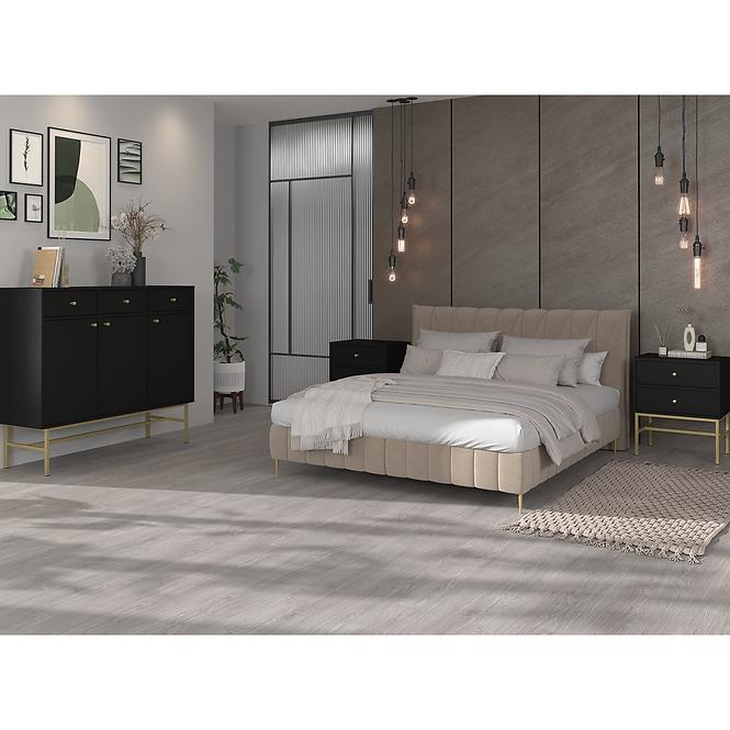 Nachttisch Tokyo 3 2S Schwarzer Graphit 801,8