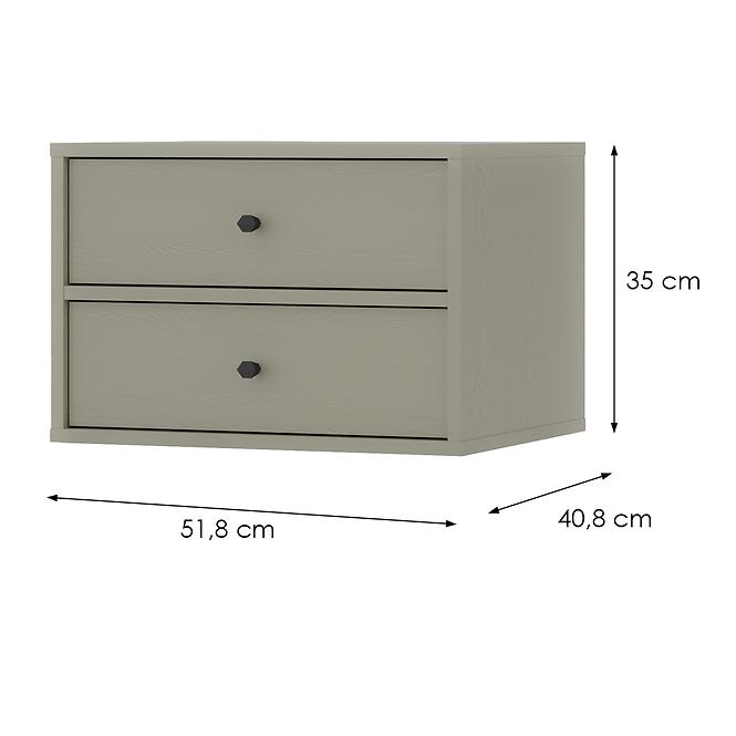 Nachttisch Tokyo 4 2S Sandbeige 801,3