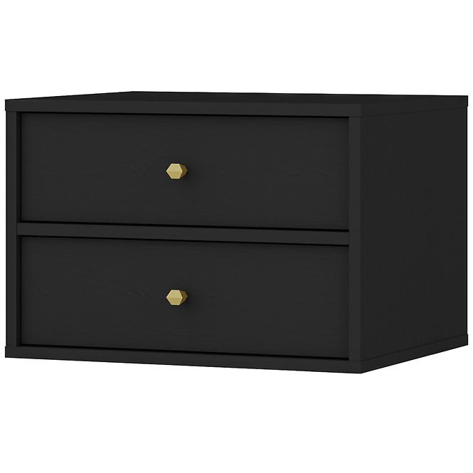 Nachttisch Tokyo 4 2S Schwarzer Graphit 801