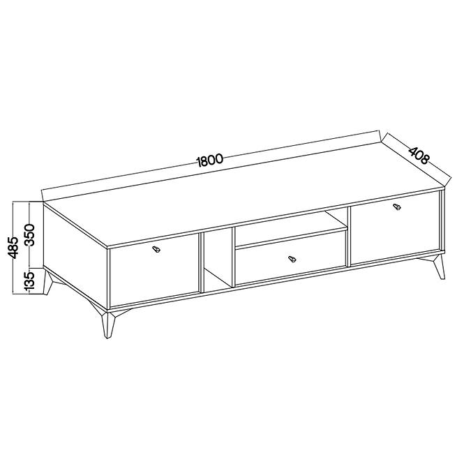 TV Tisch Tokyo 1 2K 1S Eukalyptus 313,3