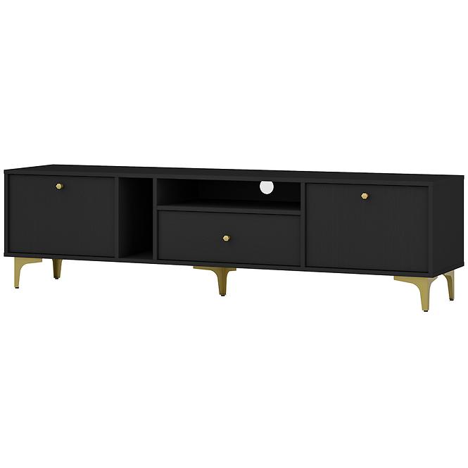 TV Tisch Tokyo 1 2K 1S Schwarzer Graphit 313