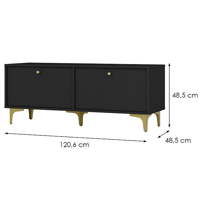 TV Tisch Tokyo 1 2K Schwarzer Graphit 302