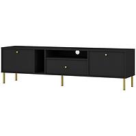 TV Tisch Tokyo 2 2K 1S Schwarzer Graphit 313