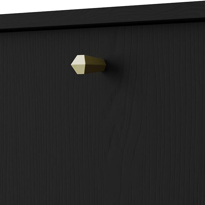 TV Tisch Tokyo 2 2K Schwarzer Graphit 302,4