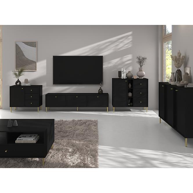 TV Tisch Tokyo 2 3K Schwarzer Graphit 303