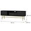 TV Tisch Tokyo 3 2K 1S Schwarzer Graphit 313,2