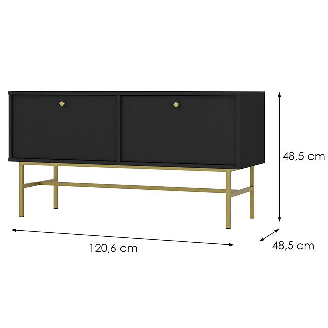 TV Tisch Tokyo 3 2K Schwarzer Graphit 302
