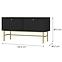 TV Tisch Tokyo 3 2K Schwarzer Graphit 302,2