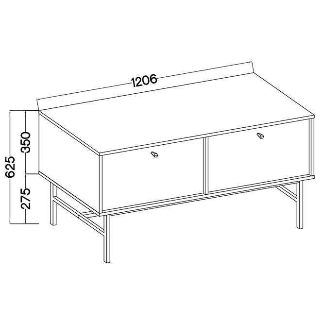 TV Tisch Tokyo 3 2K Schwarzer Graphit 302