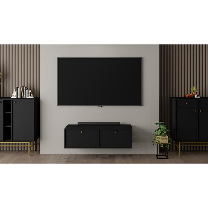 TV Tisch Tokyo 4 2K Schwarzer Graphit 302,5