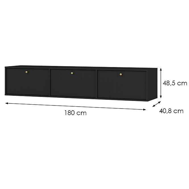 TV Tisch Tokyo 4 3K Schwarzer Graphit 303