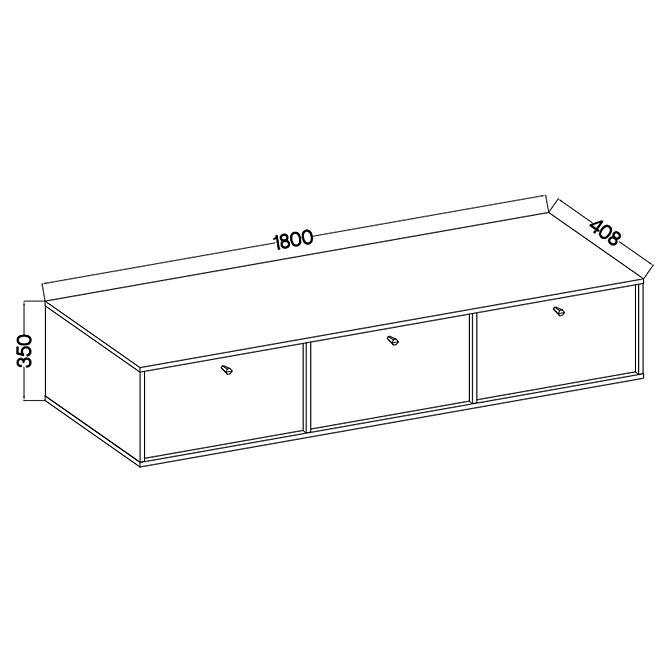 TV Tisch Tokyo 4 3K Schwarzer Graphit 303