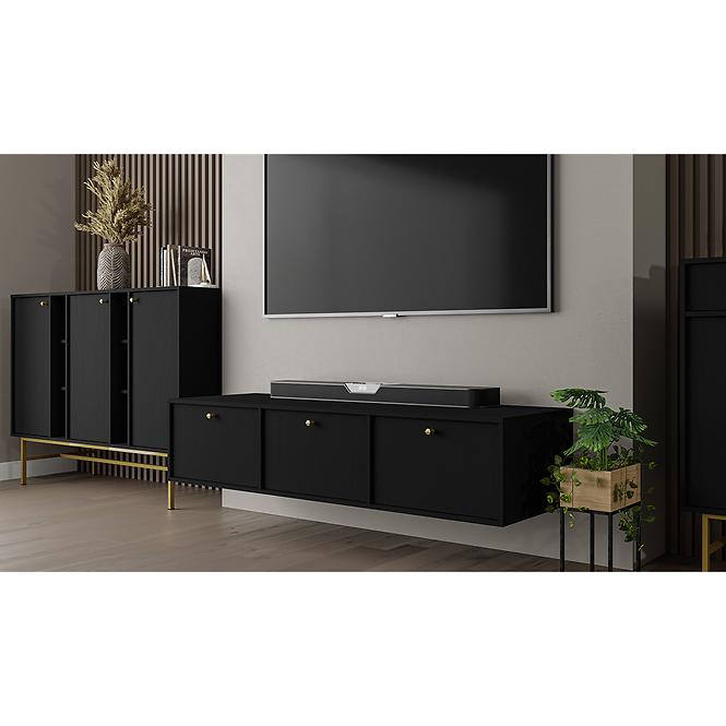 TV Tisch Tokyo 4 3K Schwarzer Graphit 303