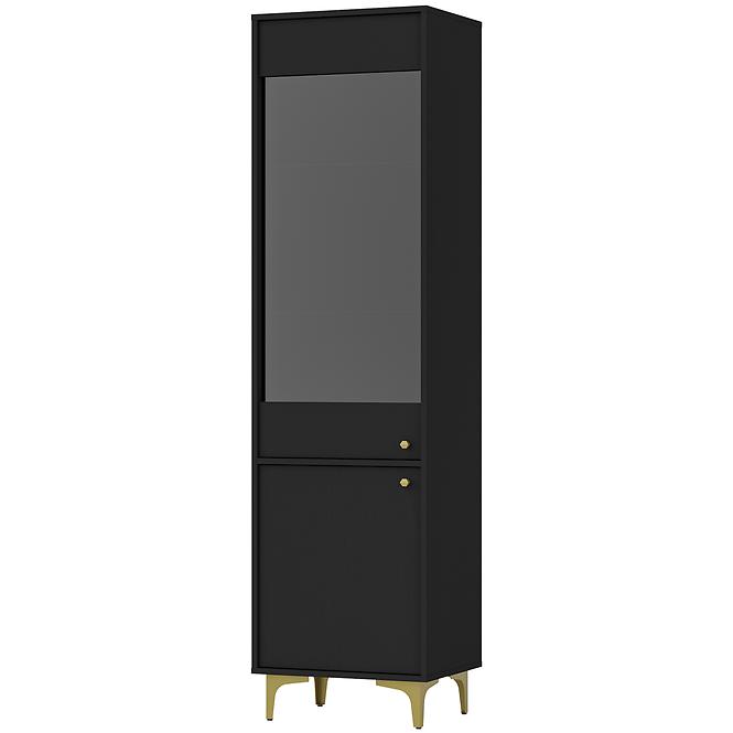 Vitrine Tokyo 1 2D Schwarzer Graphit 101