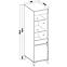 Vitrine Tokyo 1 2D Schwarzer Graphit 101,6