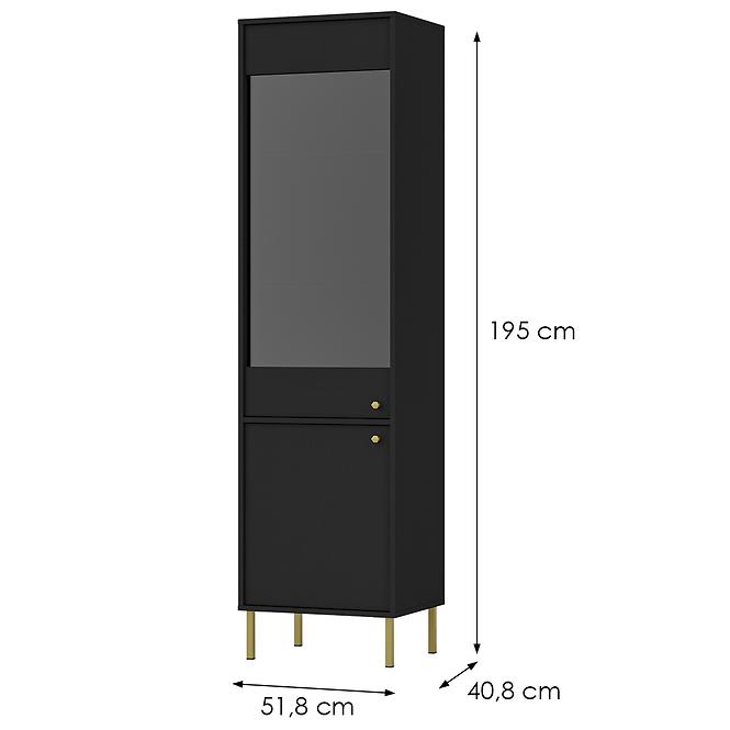 Vitrine Tokyo 2 2D Schwarzer Graphit 101