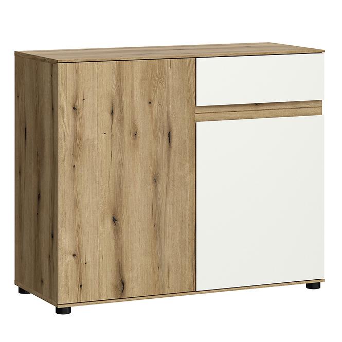 Kommode Camino 2D1S CMNK 01 Eiche Evoke+Weiß Platine