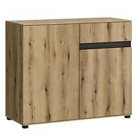 Kommode Camino 2D1S CMNK 01 Eiche Evoke+Eiche Evoke+ob.Schwarz