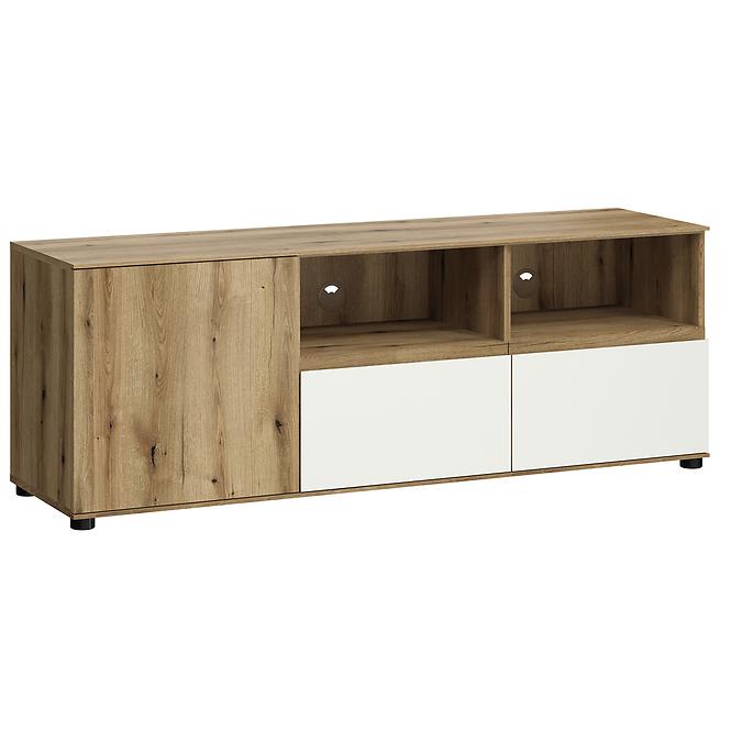 TV Tisch Camino 1D2S CMNF 01 Eiche Evoke+Weiß Platine